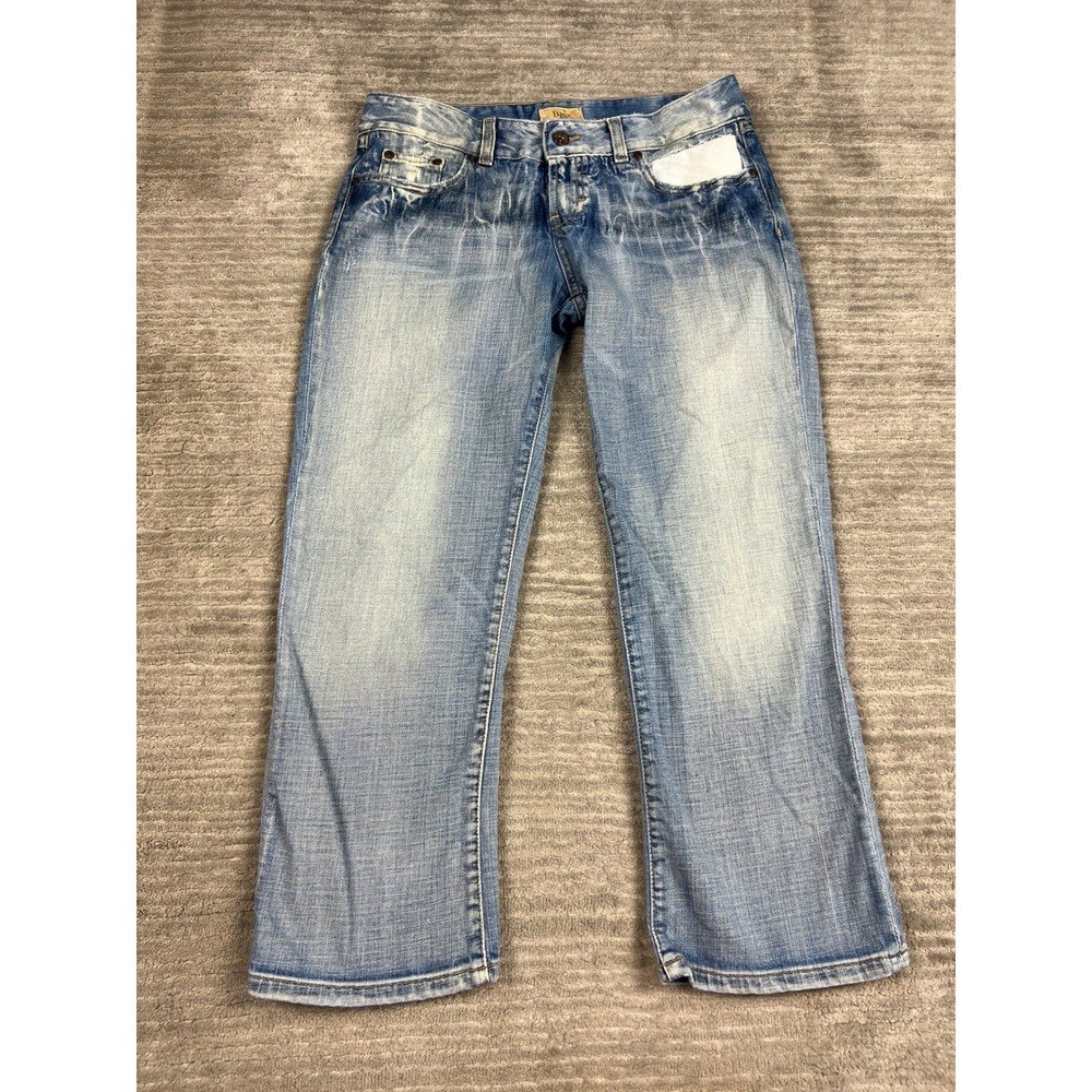BKE Denim‎ Jeans Mens 30 Blue Straight Leg Medium Wash Whiskered Distressed